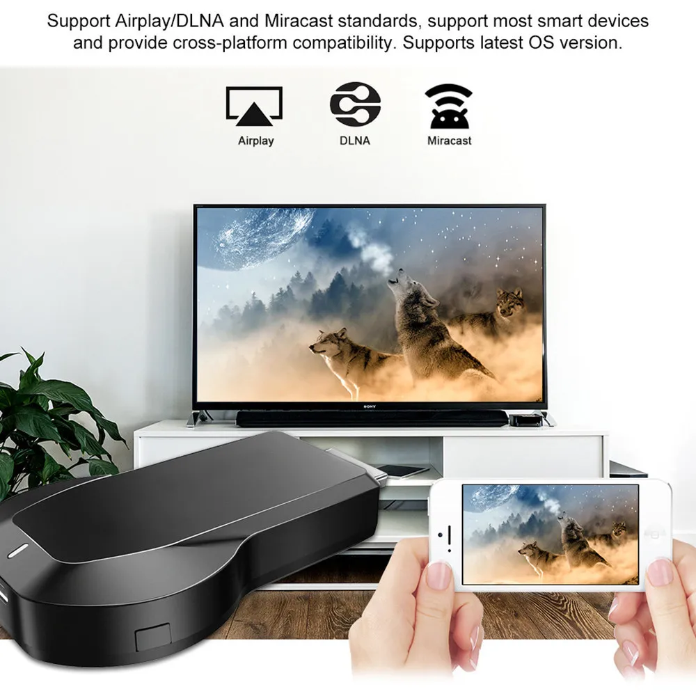 ТВ приставка Anycast M100 с поддержкой Android и Ios Wi Fi 2 4g 4k Hdmi Miracast Dlna Airplay Wifi|SmartTV-стики