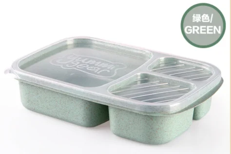 Ланч-бокс для микроволновой печи Bento, пшеничная солома, Ланч-бокс для пикника, контейнер для еды, фруктов, контейнер для хранения для детей и взрослых, контейнер для ланча