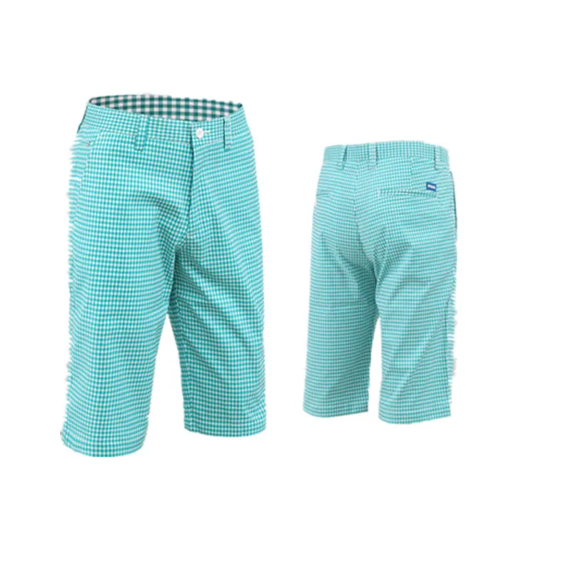 Новый мужской костюм PGM для гольфа летние шорты Короткие клетчатые Ретро стиль
