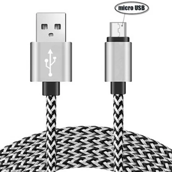 200 шт. 1 м металлический сплав ткань нейлон плетеный кабель Micro USB свинцовое