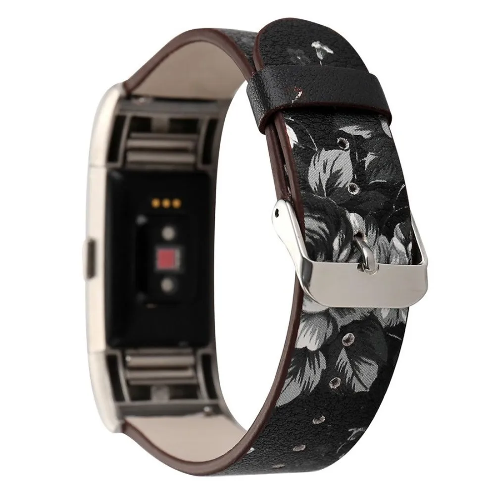 Кожаный ремешок для часов с узором кожаный замены Fitbit Charge 2 #2019|leather watch band|replacement