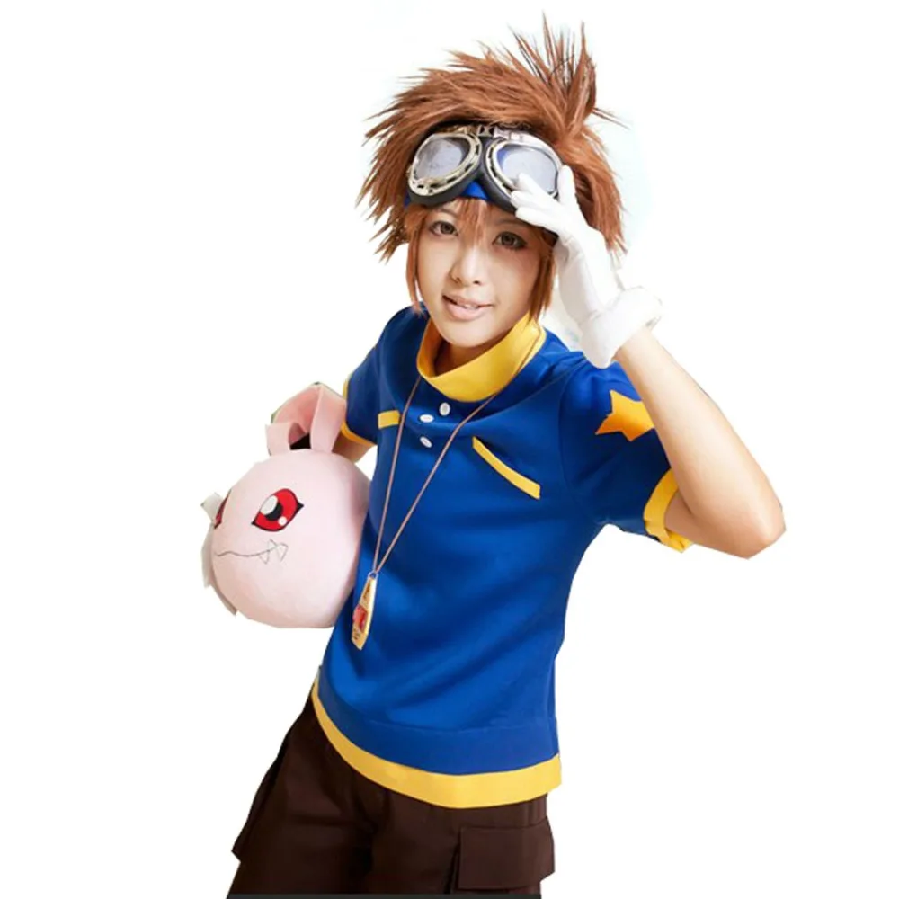 2017 Косплей Костюм с очками из Приключения тайкамия (тайчи Ягами) парик|cosplay