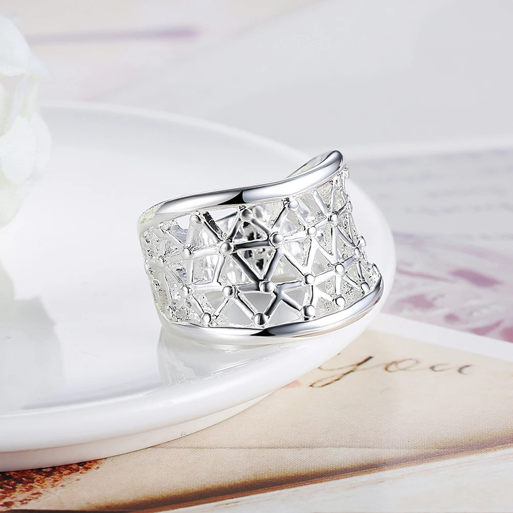2018 горячие кольца с ажурным орнаментом кольцо красивые модные Звездные Кольца