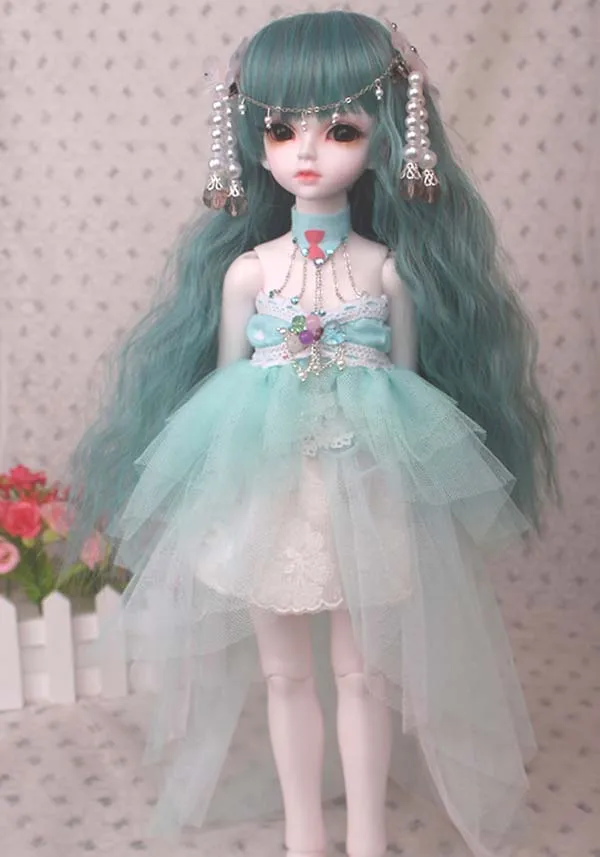 Бесплатная доставка 1/4 шарнирная Кукла SD одежда Русалка платье для девочки