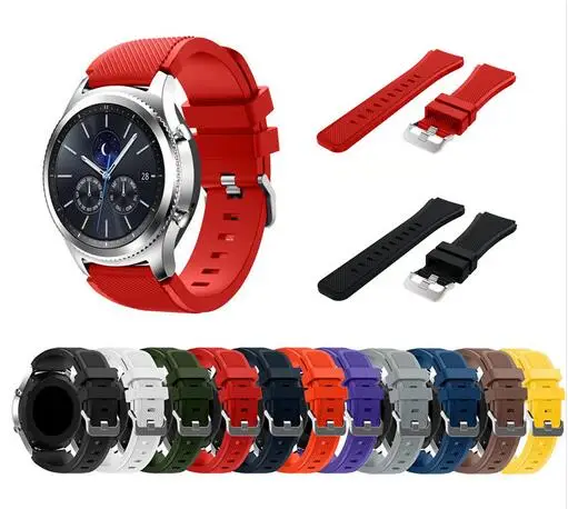 Силиконовый спортивный ремешок для Samsung Gear S3 Classic/ Frontier 22 мм высокого качества