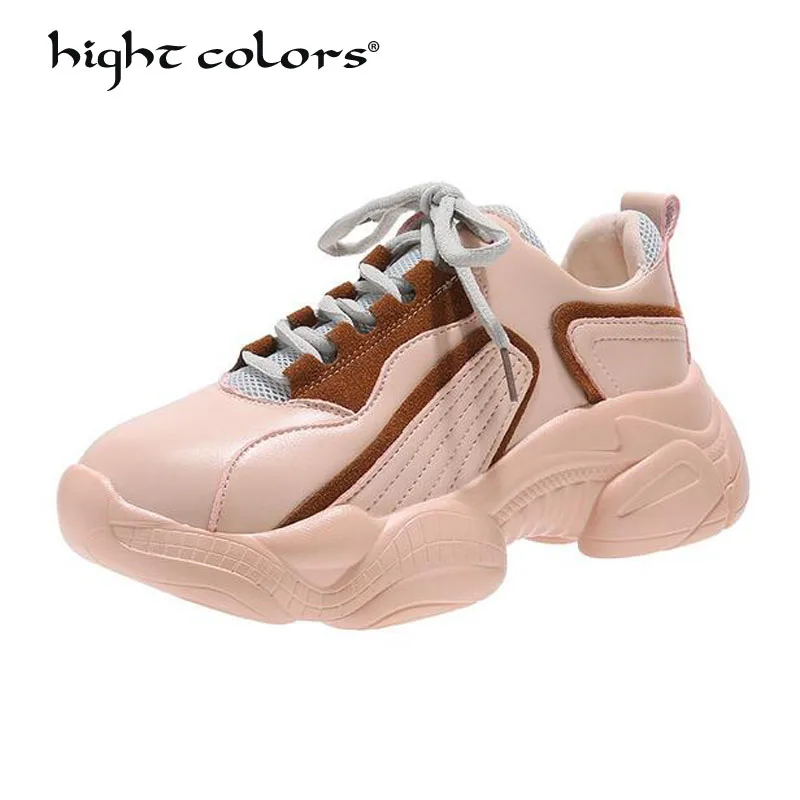 

2019 New White Platform Casual Ladies fashion Thick Bottom Shoes Woman Brand quality Footwear Women's Vulcanize Shoes