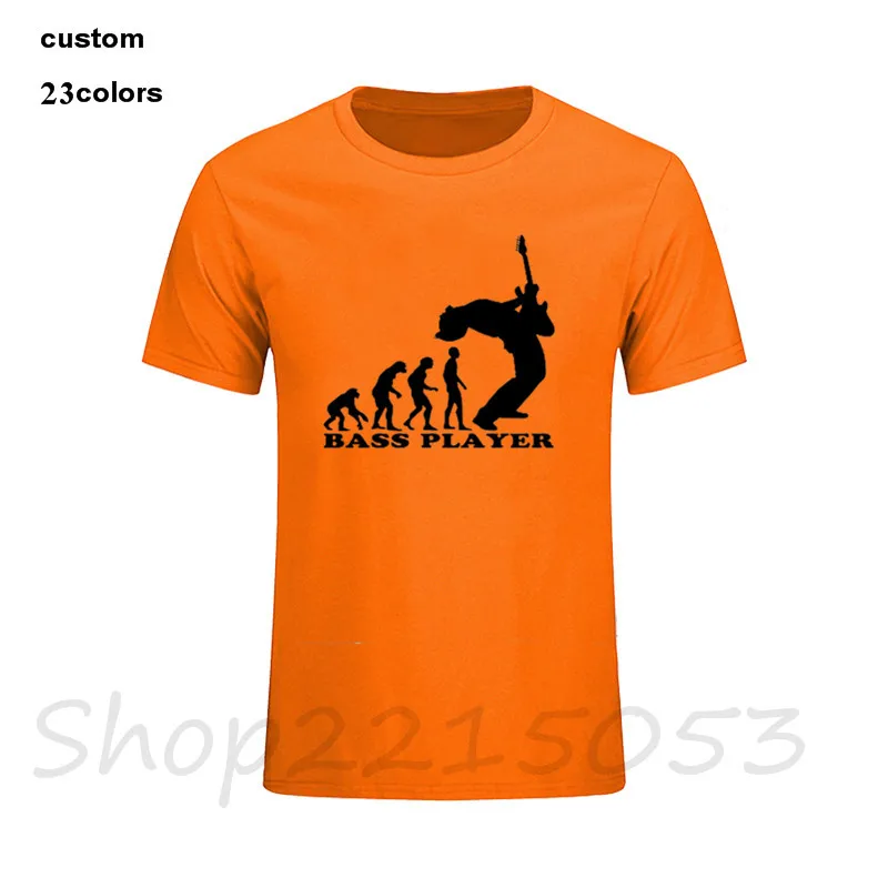2019 Streetwear bass player evolution Fender guitar music Men funny game T-Shirt Hip Hop rock piano art tshirt male tee t shirts | Мужская