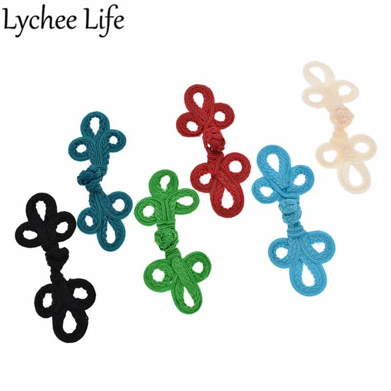 Lychee Life 5 шт. бисерные китайские кнопки красочные лягушки Кнопка Ручное шитье для