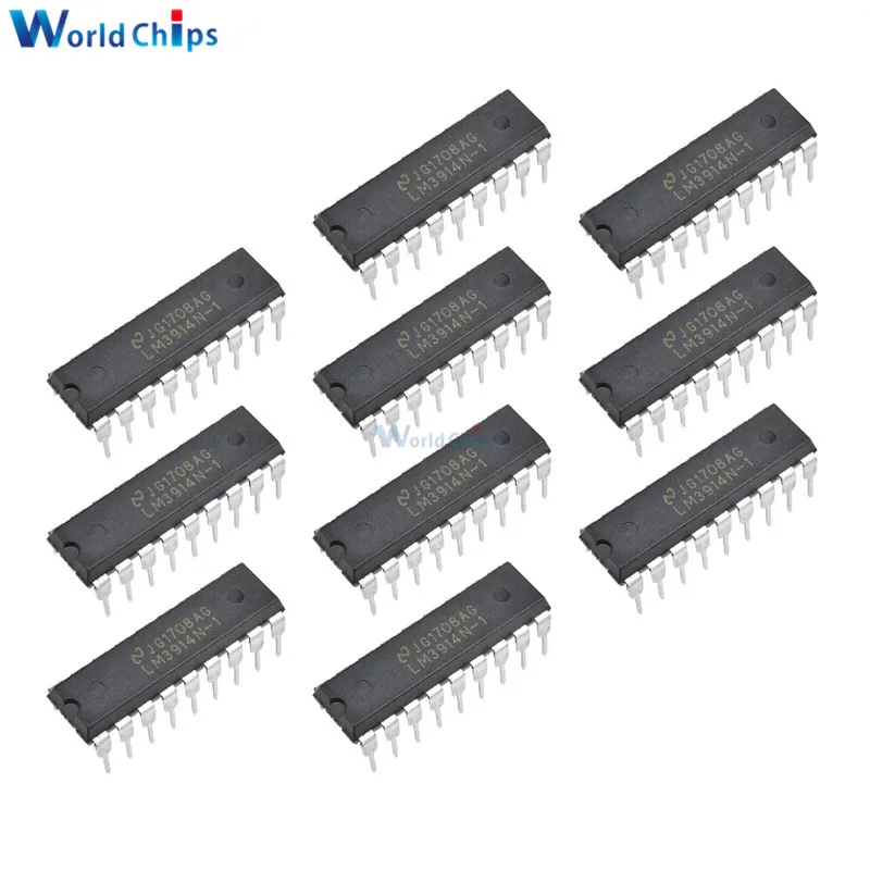 10 шт./лот LM3914N 1 LM3914 DIP 18 светодиодное освещение драйверы точка/бар дисплей новый