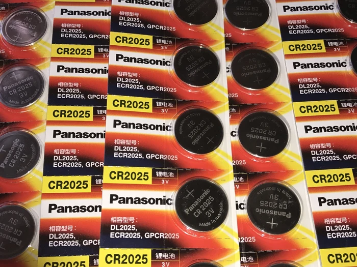 40 шт./лот Новая батарея для Panasonic CR2025 2025 3V Кнопочная батареи монет часов