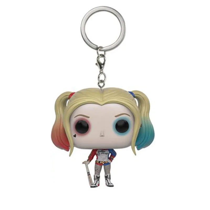 Suicide Squad The Joker &amp Harley Quinn Pocket keychain PVC action Figure Collection Model toys for children gift | Игрушки и хобби