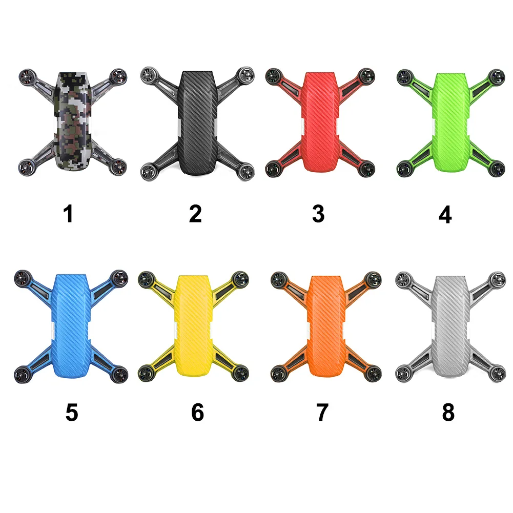 Для SPARK наклейки на БПЛА полный набор ПВХ Водонепроницаемый из углеродного