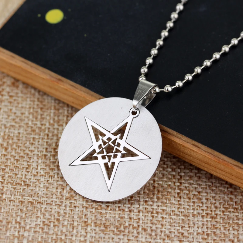 Dongsheng Сверхъестественное Цепочки и ожерелья Devils ловушка медальон с пентаклем