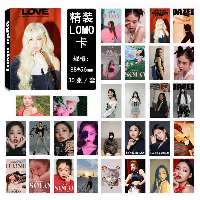 30 шт./упак. Корейский KPOP BLACKPINK девушки Kill This Love Дженни HD альбом Фотокарта ПВХ карты самодельные LOMO карты