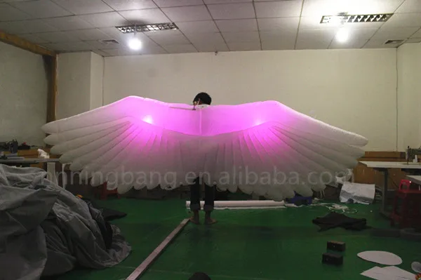 Бесплатная доставка длина 4 м надувной костюм в виде крыла ангела для