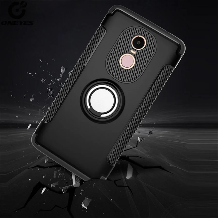 Phone hard plastic case For xiaomi Redmi Note 4 cover 4X TPU Silicone Finger Ring Protective Case |