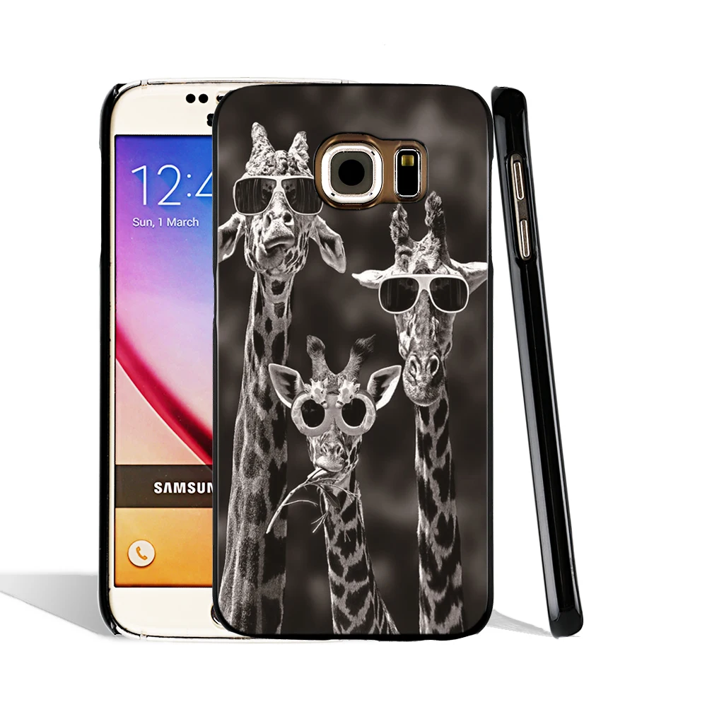 08183 family of giraffes glasses cell phone case cover for Samsung Galaxy S7 edge PLUS S6 S5 S4 S3 MINI |