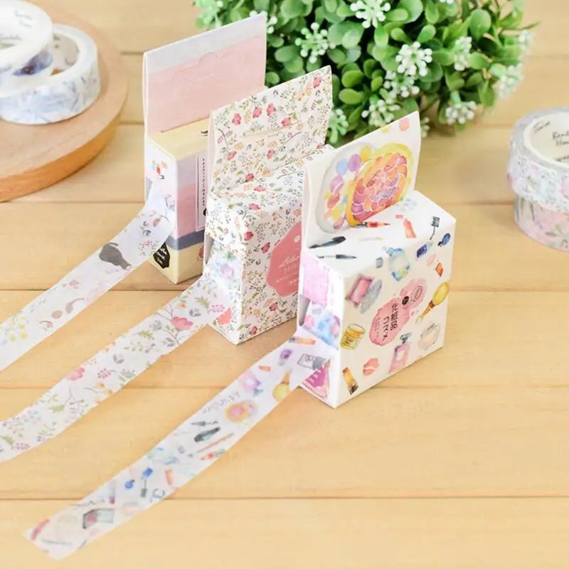 15 мм X 7 м милые Lotkawaii цветок еда Животные декоративные васи клейкие ленты DIY Скрапбукинг Маскировочная лента школьные офисные принадлежности