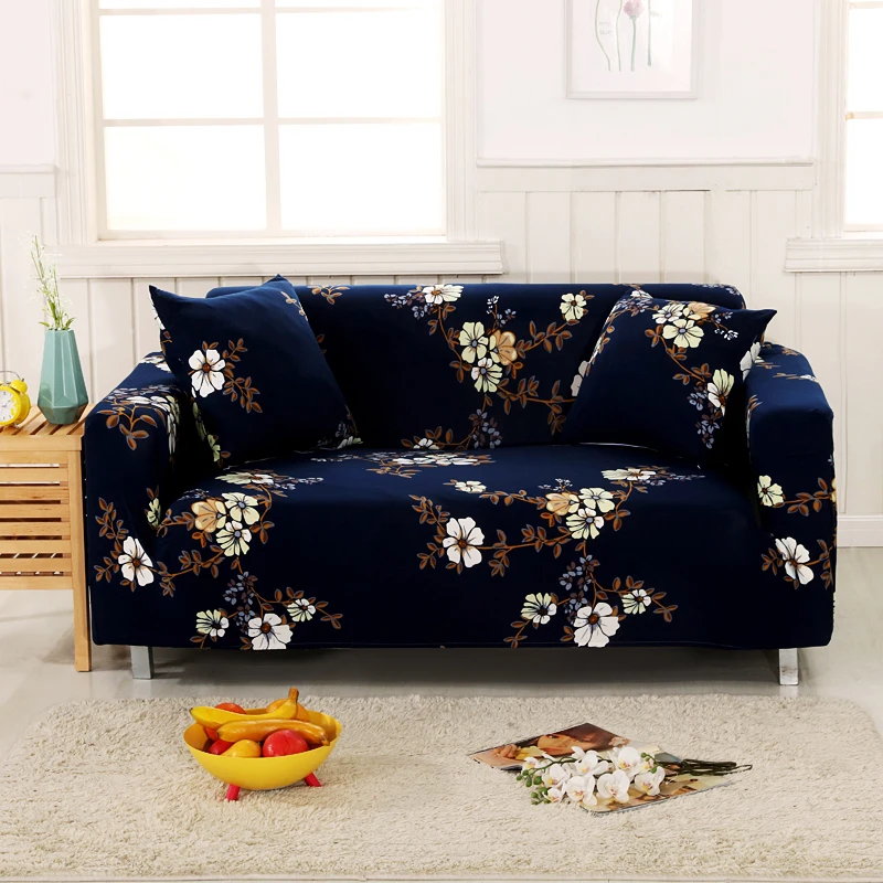 Tropical Leaves Flamingo Printing Stretch Couch Protective Slipcover Case Spandex Removable Dust-proof Elastic Corner Sofa Cover | Дом и сад