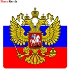 Three Ratels TZ-1772# 15x15см герб и флаг Росссийской Федерации прикольные наклейки на авто наклейка на машину автонаклейка стикеры