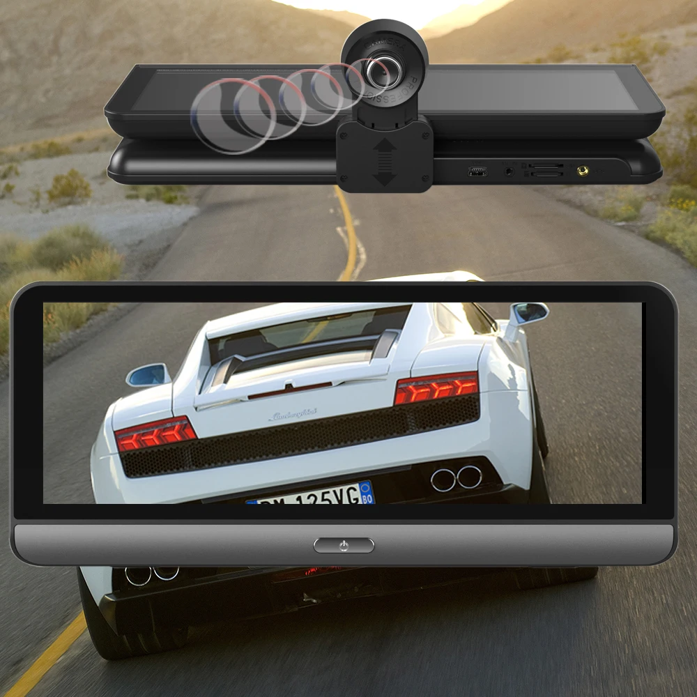 CARRVAS Автомобильный видеорегистратор 8 дюймов 1080P Android 5,0 gps навигатор 1 г ram 16 г rom с Bluetooth g-сенсор dvr навигация 1280*480 для Skoda