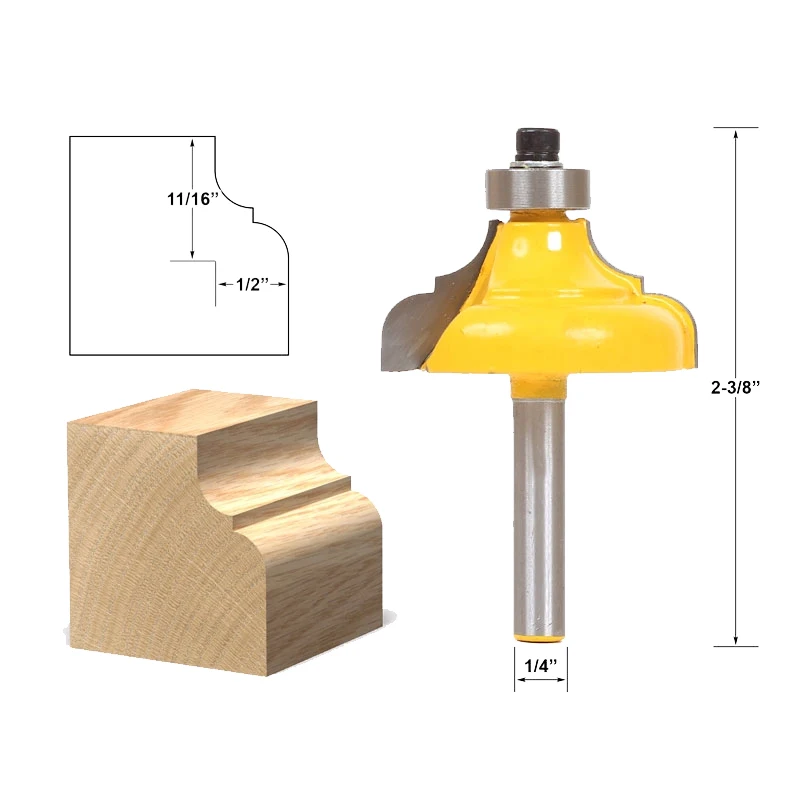 

1pcs Classical Ogee Edging and Molding Router Bit Large - 1/4" Shank