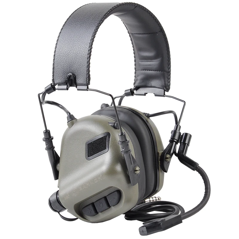 OPSMEN Earmor Airsoftsports тактические наушники M32 с шумоподавлением, наушники для военной авиационной связи - Цвет: FG