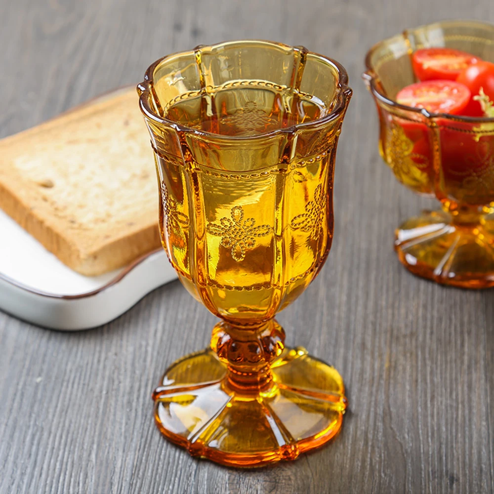 Хрустальные бокалы европейские бессвинцовые с тиснением для вина шампанского