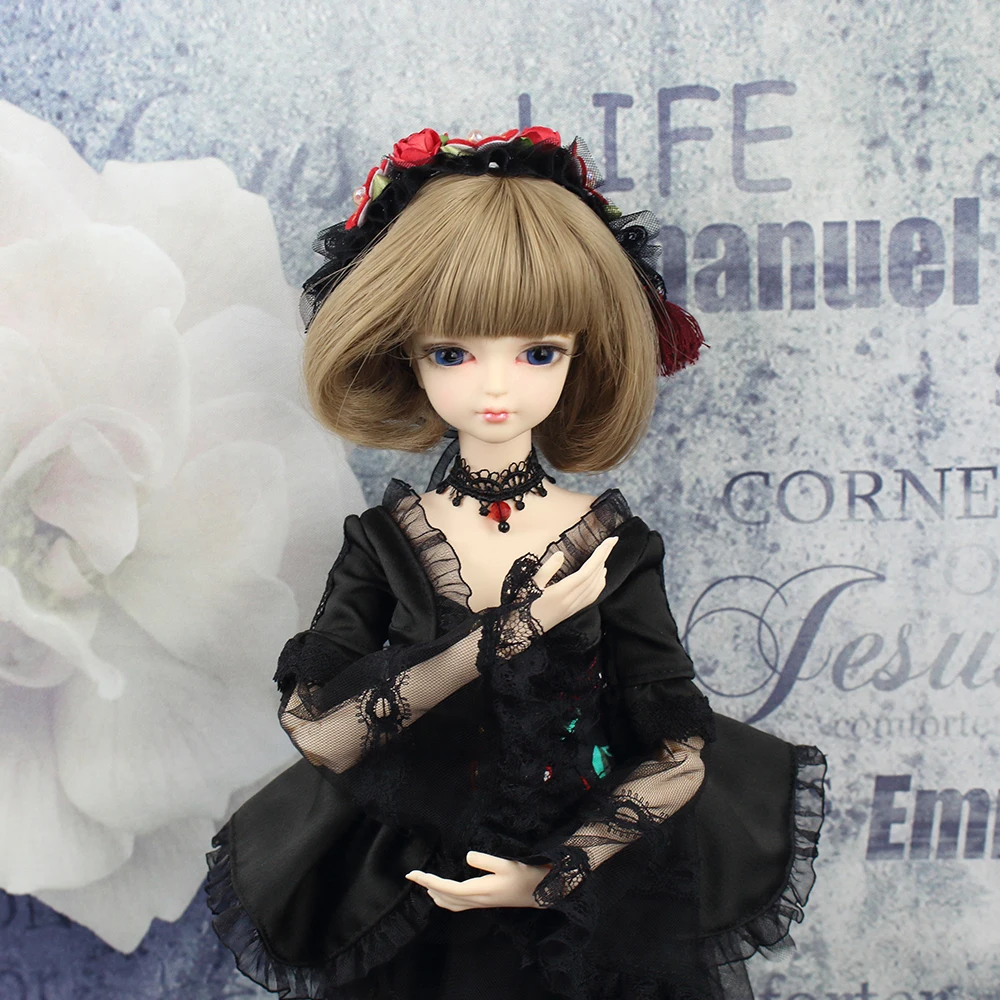 Кукла DBS 1/4 BJD No. С коричневыми волосами для шарнирного тела с макияжем включая