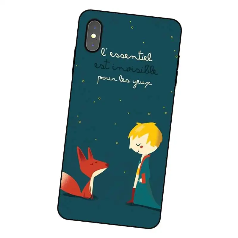 N349 Маленький принц Черный силиконовый чехол для Apple iPhone 11 Pro XR XS Max X 8 7 6 6S Plus 5 5S SE |