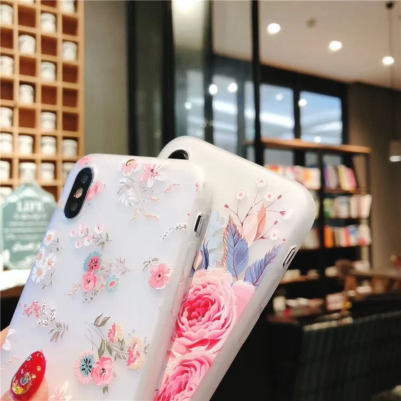 KISSCASE 3D Flower Case For Xiaomi Redmi Note 6/6Pro 4X/4A 5A 5 plus Relief Silicon 4 4X MI A1 A2 8 |