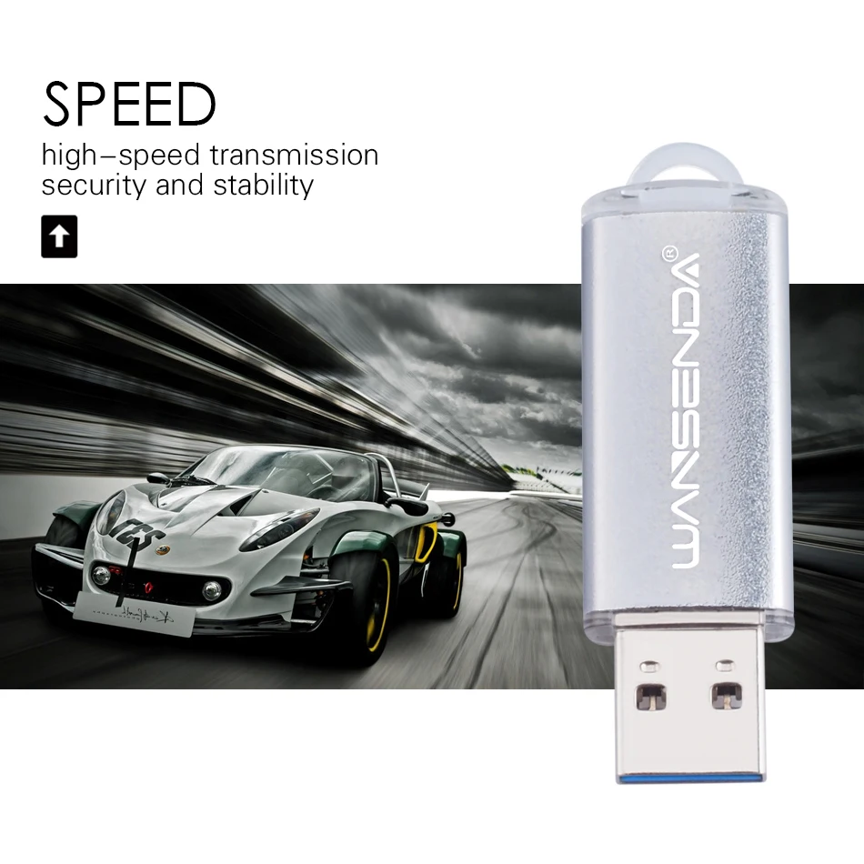 WANSENDA металлический Usb флеш накопитель 16 ГБ 32 64 3 0 Гб 128 ГБ|USB флэш-накопители| |