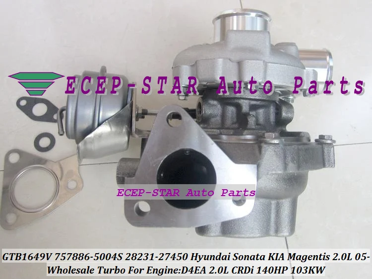 Турбокомпрессор GTB1649V 757886-5004S 757886 28231-27450 для HYUNDAI Sonata KIA Magentis OPTIMA 2.0L CRDi 05- D4EA 140HP