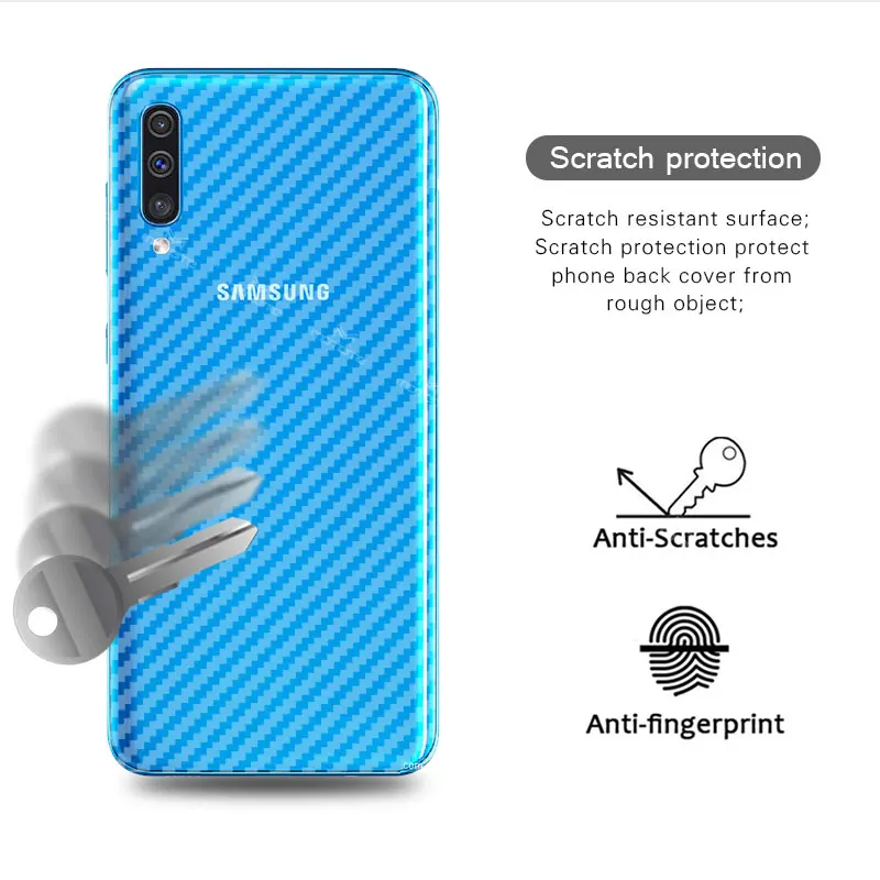 3D Защитная пленка для экрана из углеродного волокна задняя Samsung Galaxy A30 A50 полное