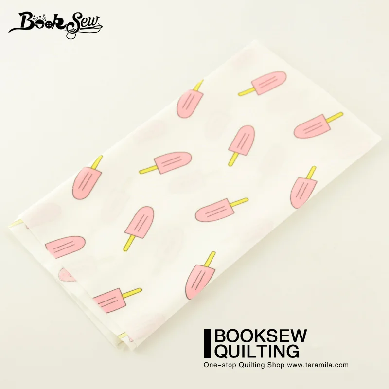 Booksew Новое поступление светло-розовые палочки дизайн белая хлопчатобумажная