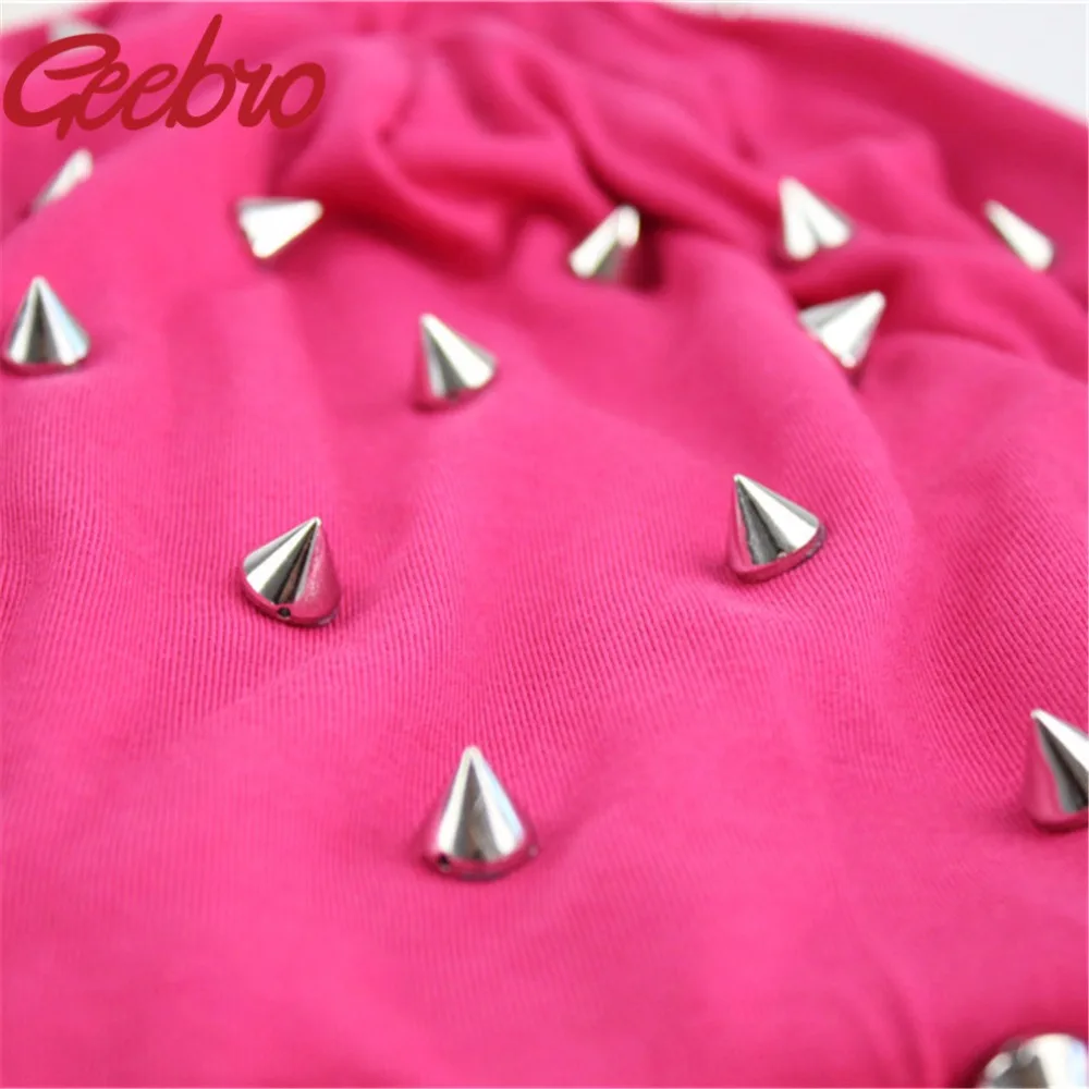 Geebro женские шапки с серебряными заклепками шапка Весенняя Повседневная