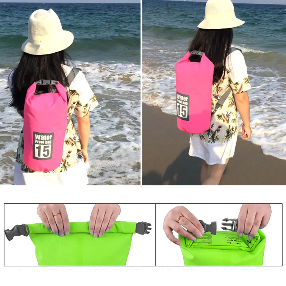 5L/10L/15L/20L водонепроницаемые сумки для хранения сухих мешков каноэ Каяка рафтинга