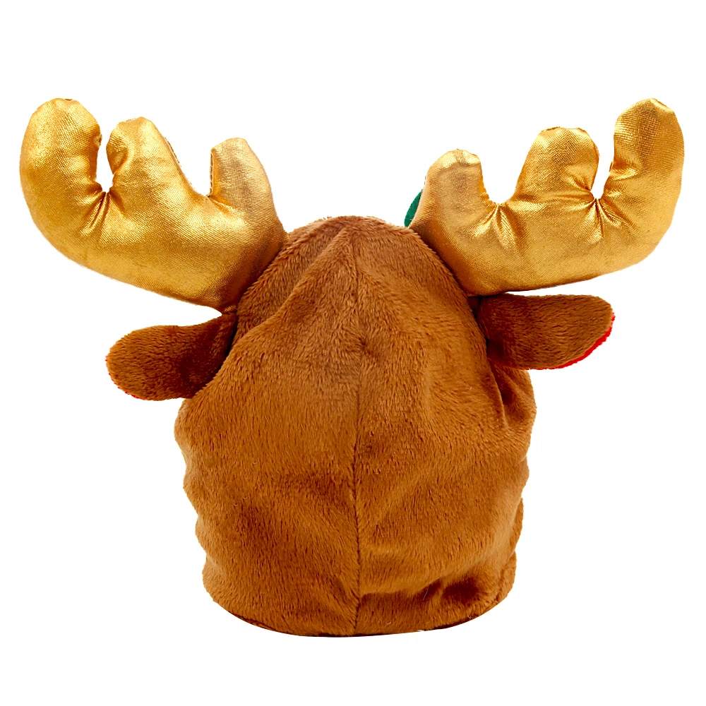 Бесплатная доставка теплая одежда для собак зимние шапки с рогами лося милые