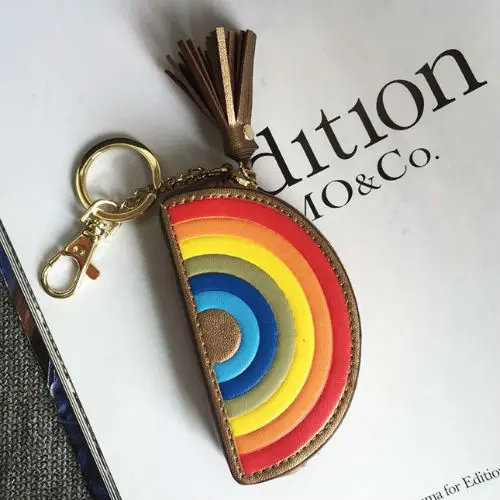 Из искусственной кожи мультфильм мини-брелок-Кошелек для монет кошелек узор