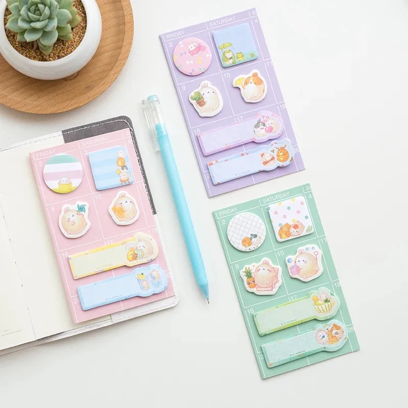 

1X Cute Kawaii Rabbit Memo Pads Sticky Notes Planner Sticker School Office Supply Student Paper Stationery
