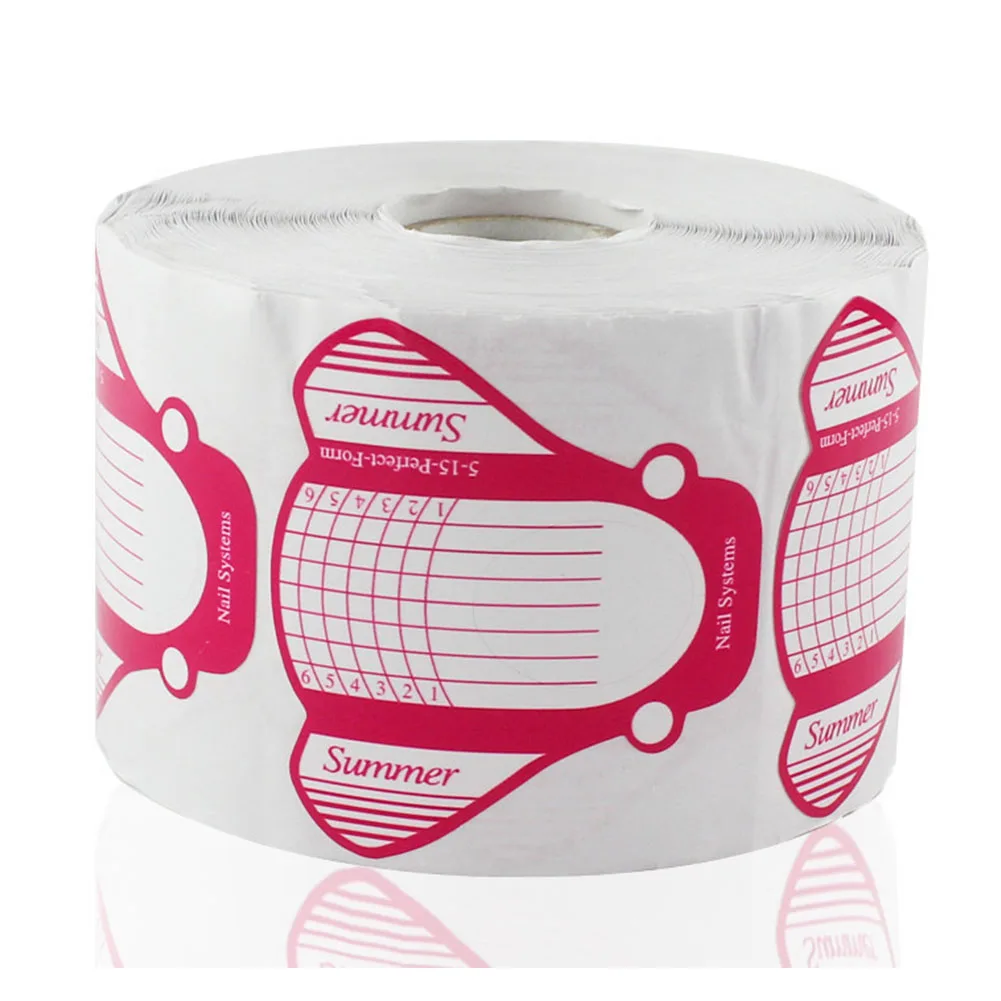 1 рулон прочных наклеек для наращивания ногтей направляющая форма