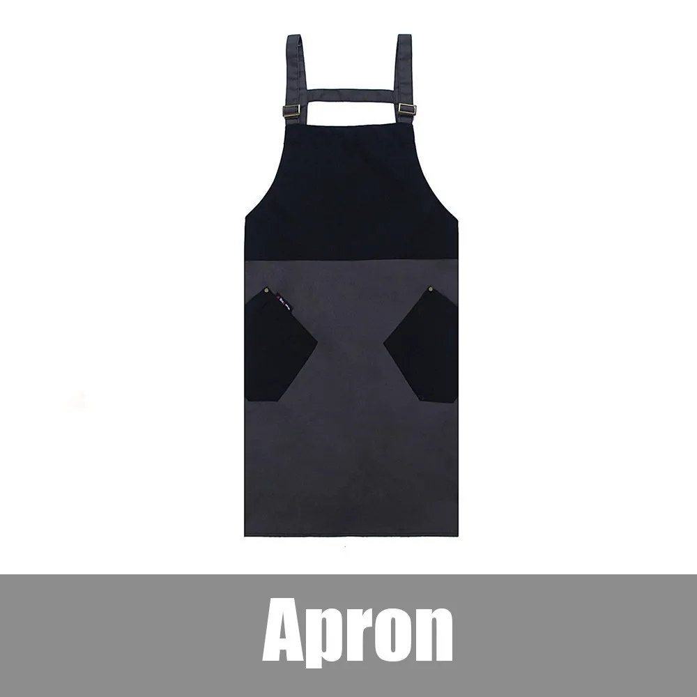 Apron 1 Высокое качество Женщины Мужчины Холтер шеи регулируемые ремешки карманы кухня готовка анти-грязный Кафе Магазин барбекю Парикмахерская работа фартук - Цвет: Apron 1