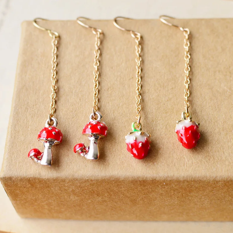 Miage милые очаровательные эмалевые забавные серьги в виде вишни арбуза ананаса