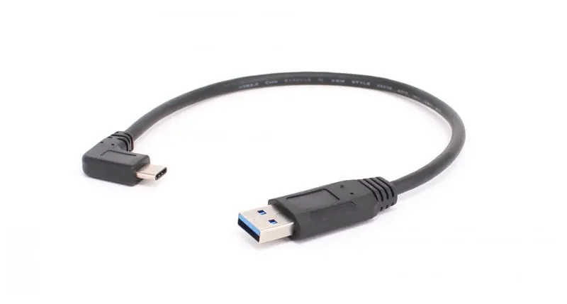90 градусов кабель USB 3 0 тип A папа к 1 Тип C Мужской Угол синхронизации и зарядки