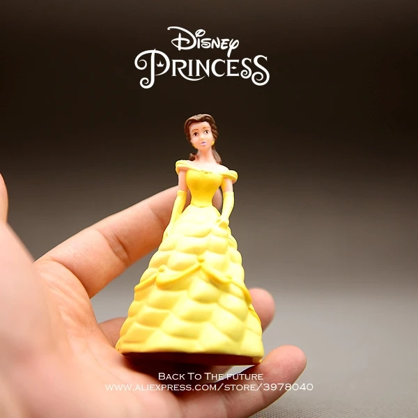 Disney Beauty and the Beast Belle Princess 9cm doll Action Figure Anime Mini Collection Figurine Toy model for girl children | Игрушки и