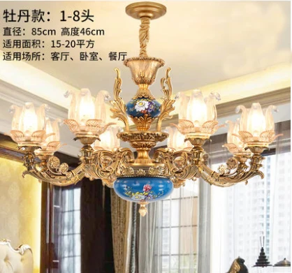 8 lights B Роскошная гостиная освещение люстры ресторан современный led люстра старинные освещение люстры люстра стекла лампы декоративные люстры для дома люстры потолочные для спальни люстрадекор для квартиры лампы для кухни - Цвет абажура: 8 lights B