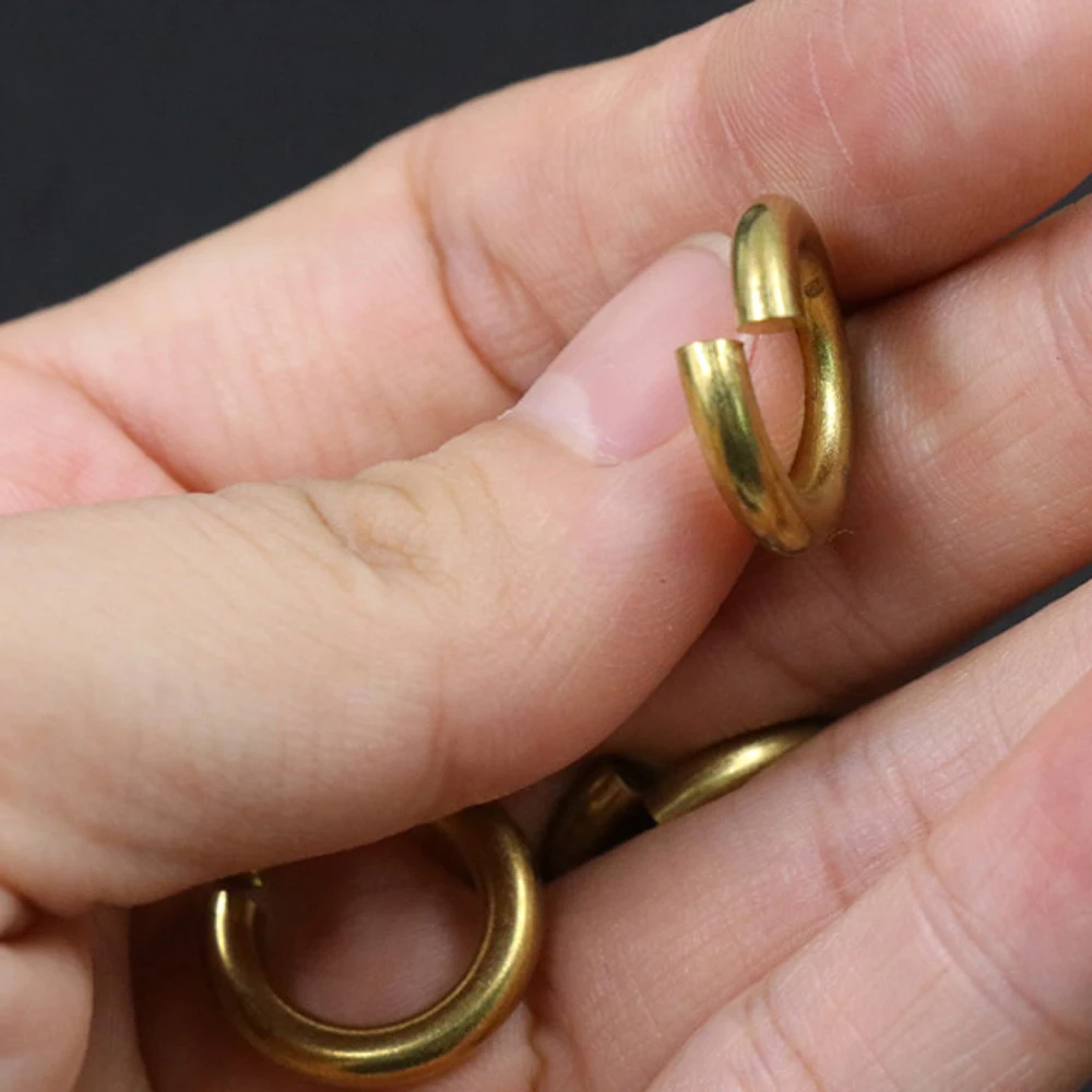 

DIY leather craft dia 2mm 2.5mm O ring solid brass key ring buckle 20pcs/lot