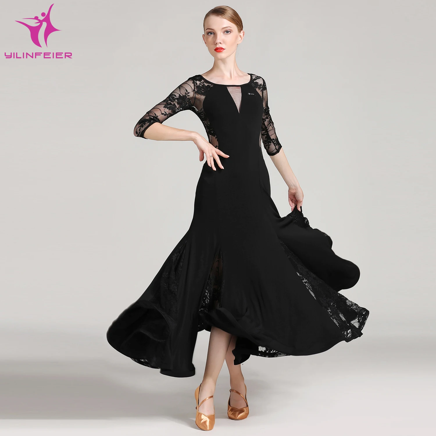 YILINFEIER S7008 современный танцевальный костюм для женщин женская танцевальная