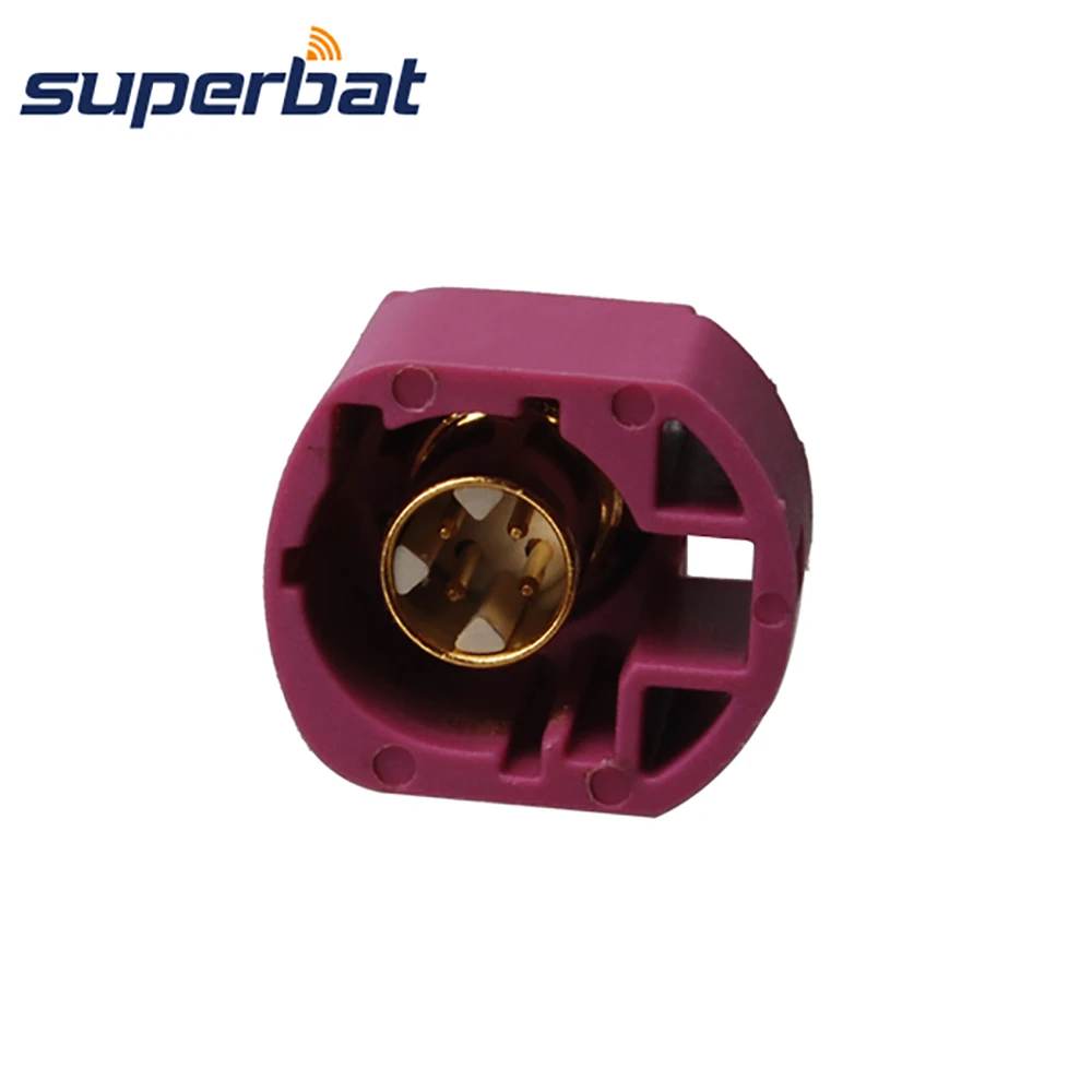 Superbat Fakra H фиолетовый/4003 HSD Джек печатного монтажа прямые 4 контактный штырь разъем