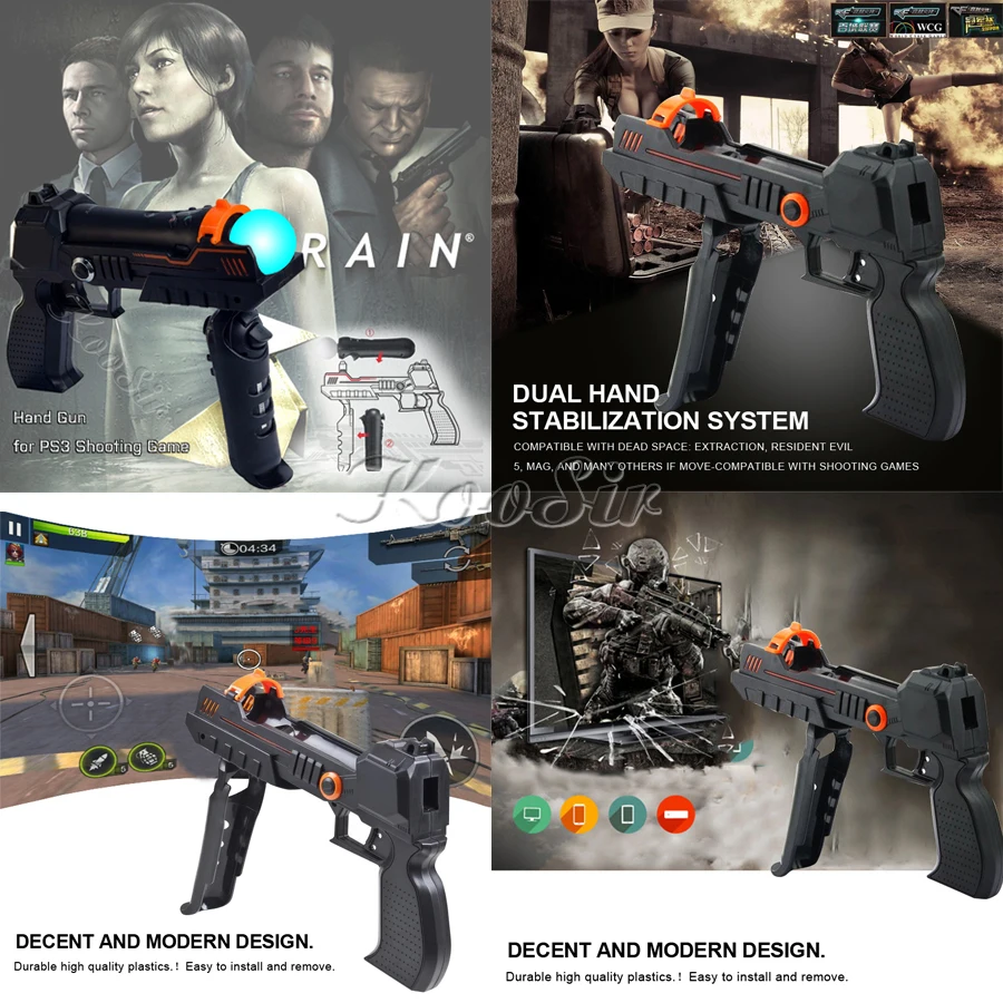 PS4 SLIM PRO Sense аксессуары PS Move джойстик Shot Armas ручной пистолет для sony playstation 3 PS3 контроллер движения стрельба игры